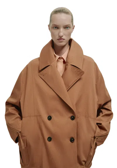 Erika Cavallini Women's Jacket  Over In Brown