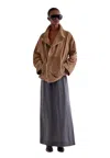 Erika Cavallini Women's Jacket  Real Suede In Brown