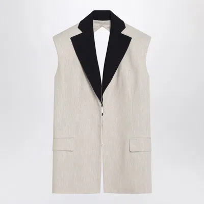 Erika Cavallini Women's Linen Waistcoat With Open Back