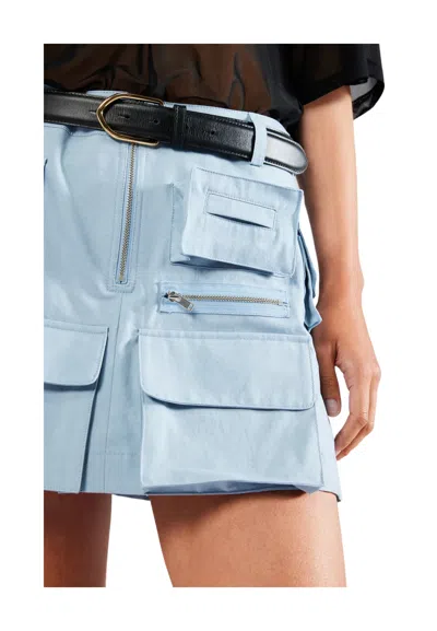 Erika Cavallini Women's Skirt  With Pockets In Sky Blue