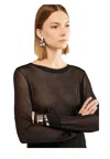 Erika Cavallini Women's Sweater  Back Neckline In Black