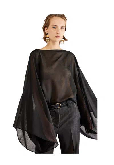 Erika Cavallini Women's Sweater  Wide Sleeves In Black