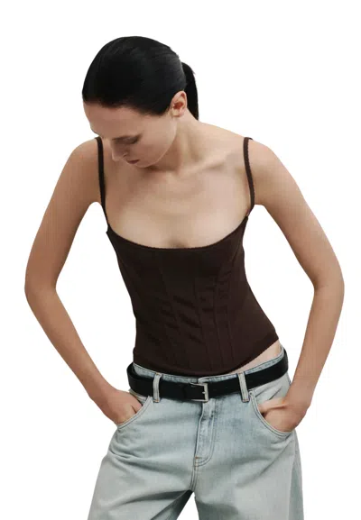 Erika Cavallini Women's Top  In Place Fabric In Brown