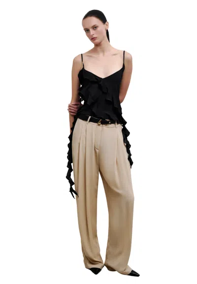 Erika Cavallini Women's Top  With Rouches In Black