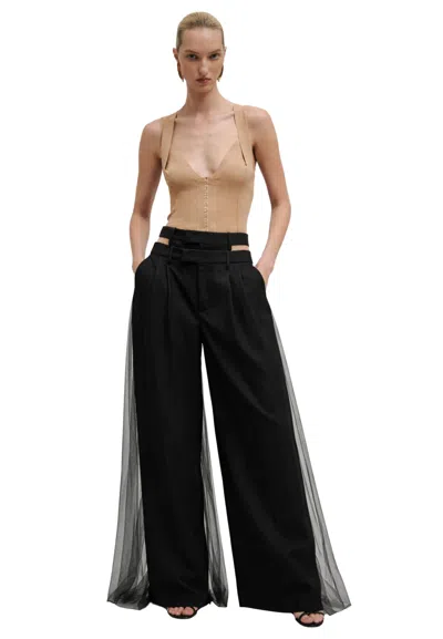 Erika Cavallini Women's Trousers  Bicolor In Black