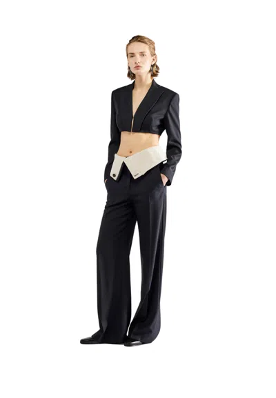 Erika Cavallini Women's Trousers  With Twisted Stick In Black