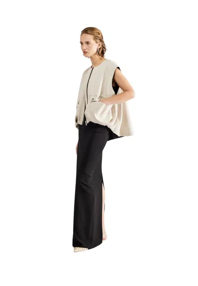 Erika Cavallini Women's Vest  Asymmetrical Bottom In Ivory