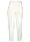 Erika Cavallini Women's Woven Tapered Trousers In Ivory In White