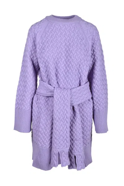 Erika Cavallini Wool Polyamide Dress - Purple In Blue