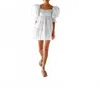 Erika Peña Aja Ruffle Detail Mini Dress In White In White
