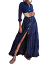 Erika Peña Natalia Maxi Dress In Navy Blue In Blue