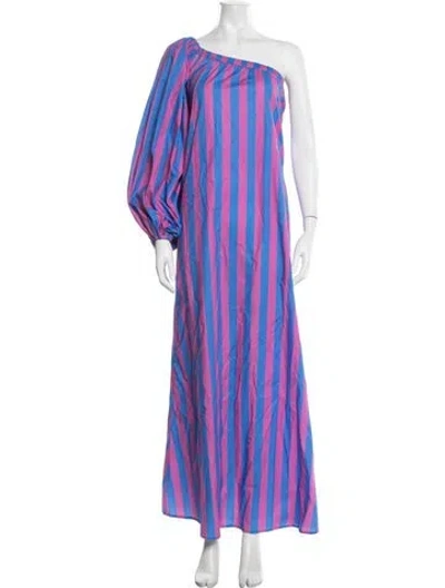 Pre-owned Erika Peña Striped Long Dress In Multicolor