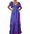 Erika Peña Vale Maxi Dress In Miami Stripe In Multi