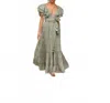 Erika Peña Vale Maxi Dress In Olive In Multi