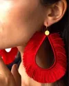 Erika Peña Women's Silvia Tassel Earring In Red In Red