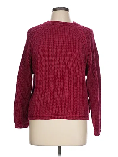 Pre-owned Erika Pullover Sweater In Burgundy