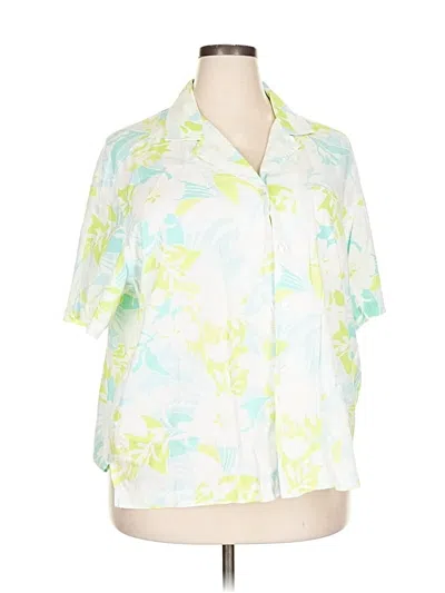 Pre-owned Erika Short Sleeve Blouse In White