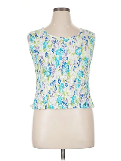 Pre-owned Erika Sleeveless Top Blue Square Neckline Tops