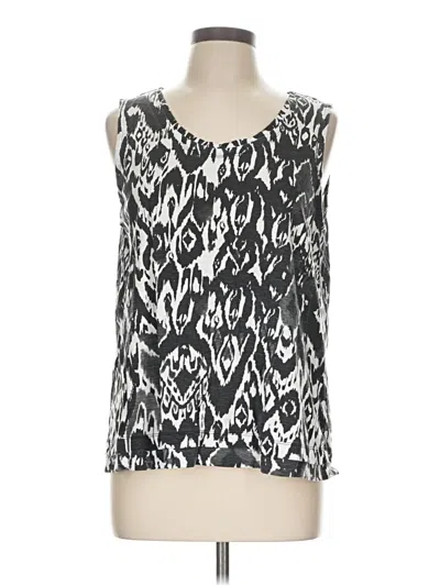 Pre-owned Erika Sleeveless Top Silver Scoop Neck Tops