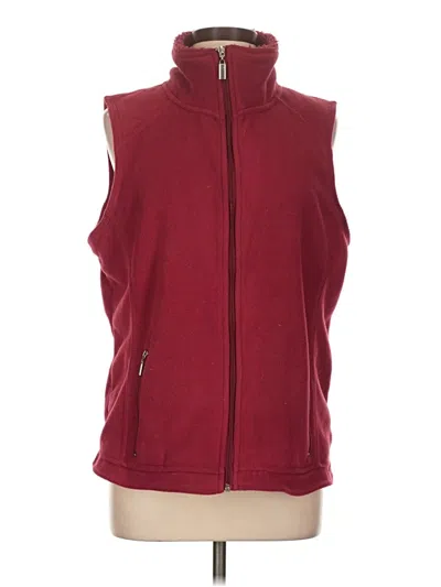 Pre-owned Erika Sweater Vest In Burgundy