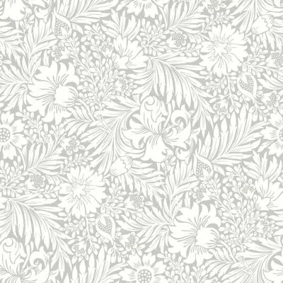 Erin & Ben Co. Modern Acanthus Peel & Stick Wallpaper In Gray