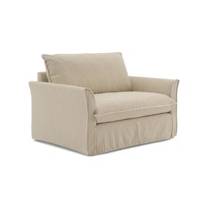 Erin & Ben Co. Oxford Upholstered Chair And A Half In Beige