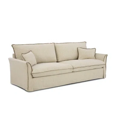 Erin & Ben Co. Oxford Upholstered Sofa In Beige;cream;tan