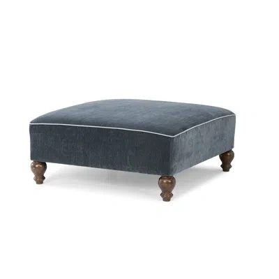Erin & Ben Co. Renelle Upholstered Ottoman In Navy,blue