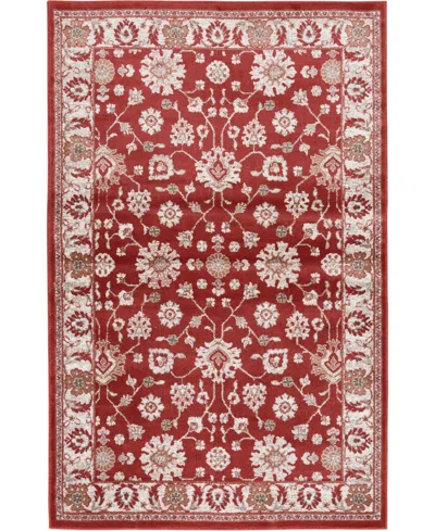 Erin & Ben Co. Rooted Nella 5'3x7'7"area Rug In Red