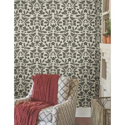 Erin & Ben Co. Sparrow & Oak Peel & Stick Wallpaper In Black