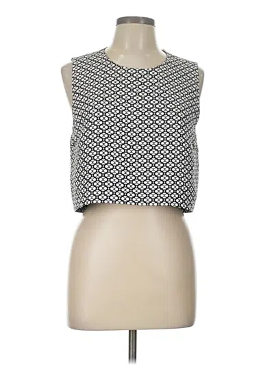 Pre-owned Erin Erin Fetherston Sleeveless Top Silver Halter Neckline Tops