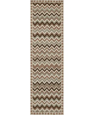 Erin Gates Abbott Abb-1 2'3"x8' Runner Area Rug In Brown