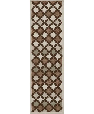 Erin Gates Abbott Abb-2 2'3"x8' Runner Area Rug In Brown