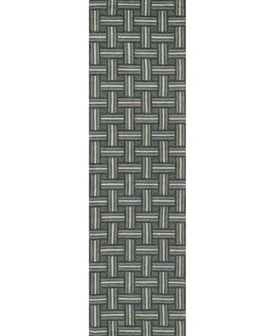 Erin Gates Abbott Abb-3 2'3"x8' Runner Area Rug In Blue