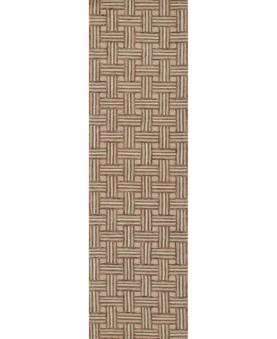 Erin Gates Abbott Abb-3 2'3"x8' Runner Area Rug In Brown