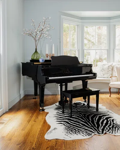 Erin Gates Acadia Modern Animal Print Rug In Black