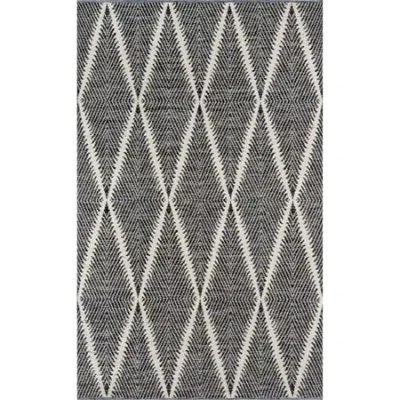 Erin Gates By Momeni Beacon Geometric Indoor Outdoor Rectangular Accent Rug In Black