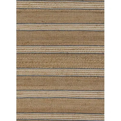 Erin Gates By Momeni Chestnut Stripe Blue Hand Woven Wool Area Rug