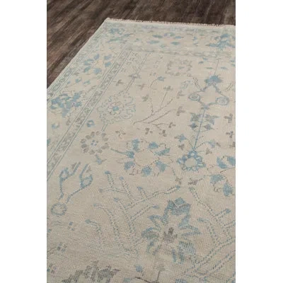Erin Gates By Momeni Concord Lowell Hand-knotted Wool Ivory/blue Area Rug In Blue;ivory