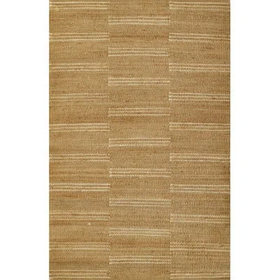 Erin Gates By Momeni Crescent Broken Stripe Natural Hand Woven Jute Area Rug In Brown