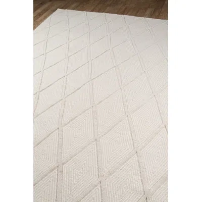 Erin Gates By Momeni Langdon Geometric Handmade Flatweave Wool Beige Area Rug
