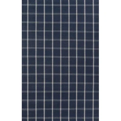 Erin Gates By Momeni Marlborough Plaid Handmade Flatweave Wool Navy Rug