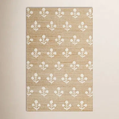 Erin Gates By Momeni Orchard Bloom Natural Hand Woven Wool And Jute Area Rug In Ivory;natural