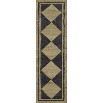 Erin Gates By Momeni Orchard Court Black Hand Woven Wool And Jute Area Rug In Black;beige