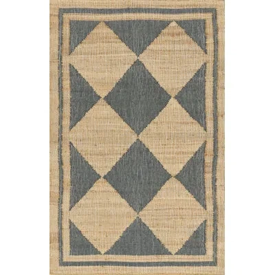 Erin Gates By Momeni Orchard Court Blue Hand Woven Wool And Jute Area Rug