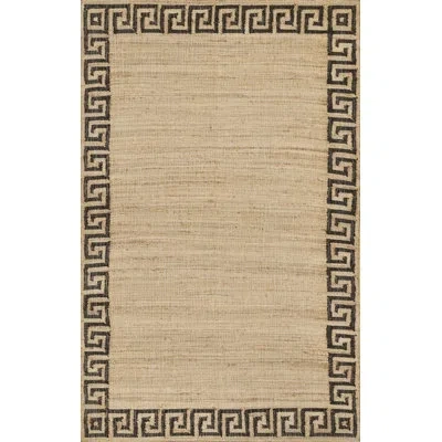 Erin Gates By Momeni Orchard Greek Key Jute And Wool Hand Woven Brown Area Rug 9' X 12'