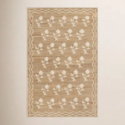 Erin Gates By Momeni Orchard Leaning Flower Jute And Wool Hand Woven Ivory Area Rug