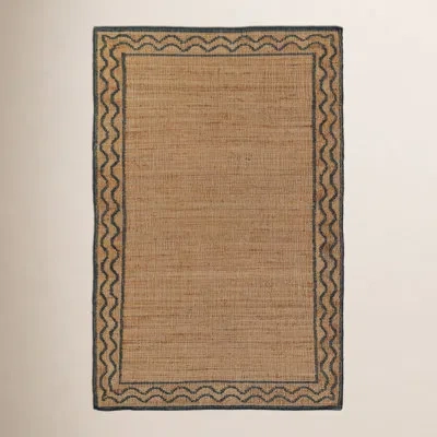 Erin Gates By Momeni Orchard Ripple Slate Hand Woven Wool And Jute Area Rug In Blue;brown