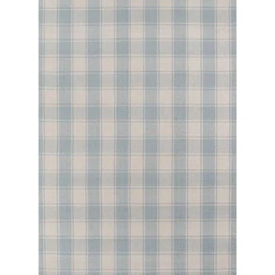 Erin Gates By Momeni Plaid Hand-woven Flatweave Wool Light Blue Area Rug