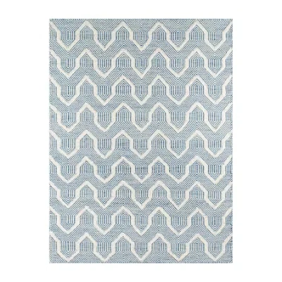 Erin Gates By Momeni Prince Geometric Indoor Rectangular Accent Rug In Blue